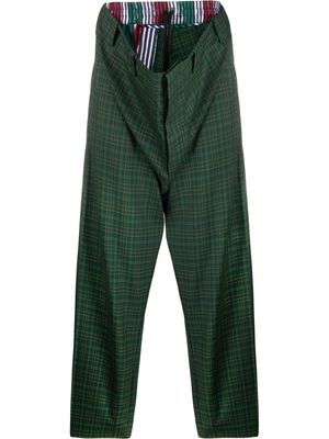 Vivienne Westwood tartan-pattern tailored trousers - Green