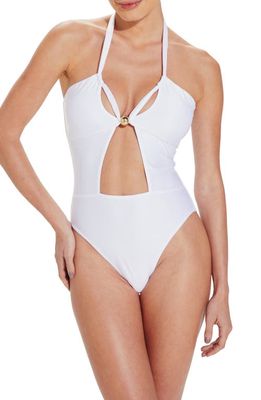 ViX Swimwear Brenda Cutout One-Piece Swimsuit in White