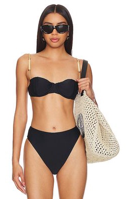 Vix Swimwear Brooke Mel Bikini Top in Black