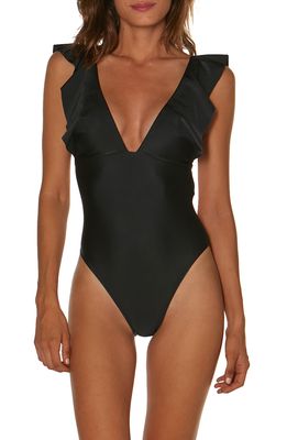 ViX Swimwear Cutout Back One-Piece Swimsuit in Black