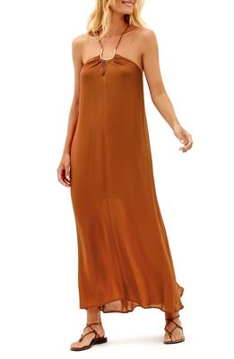 ViX Swimwear Emily Hardware Cover-Up Dress in Camel