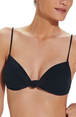 ViX Swimwear Erin Knot Solid Bikini Top in Black