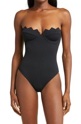 ViX Swimwear Firenze Imani Underwire Strapless One-Piece Swimsuit in Black