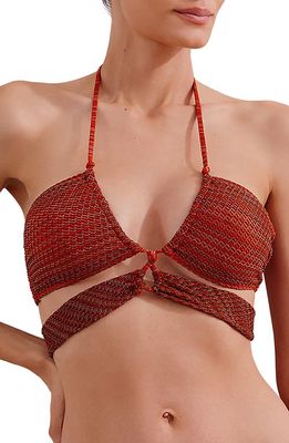 ViX Swimwear Gi Strappy Bikini Top in Red