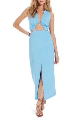 ViX Swimwear Gracie Halter Neck Cover-Up Dress in Blue