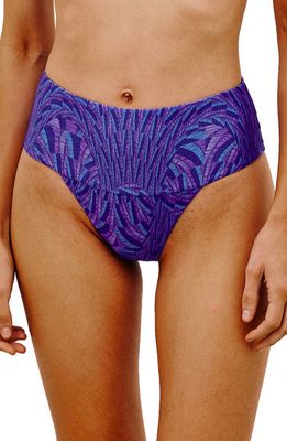 ViX Swimwear Jessica Solid High Waist Bikini Bottoms in Purple Multi