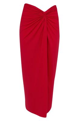 ViX Swimwear Karen Solid Cover-Up Skirt in Red