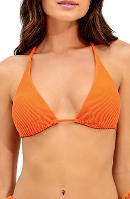 ViX Swimwear Kayla Celly Triangle Bikini Top in Tangerine