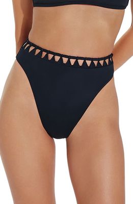 ViX Swimwear Leeza Solid Hot High Waist Bikini Bottoms in Black