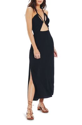 ViX Swimwear Lidia Strappy Cutout Cover-Up Midi Dress in Black