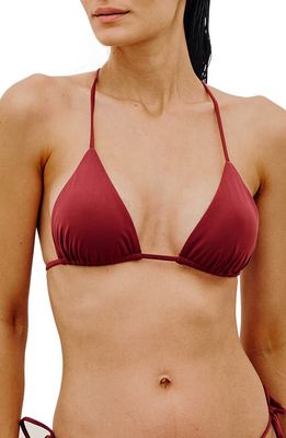 ViX Swimwear Martha T-Back Triangle Bikini Top in Purple