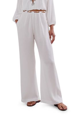 ViX Swimwear Miko Cotton Cover-Up Pants in Off White