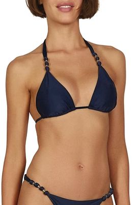 ViX Swimwear Paula Solid Bikini Top in Navy