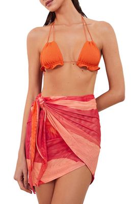 ViX Swimwear Rambla Dani Cover-Up Sarong in Coral Multi