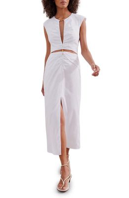 ViX Swimwear Saori Solid Cover-Up Midi Dress in Off White