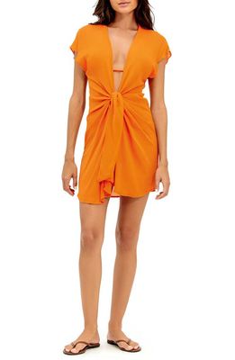 ViX Swimwear Sasha Cover-Up Dress in Tangerine