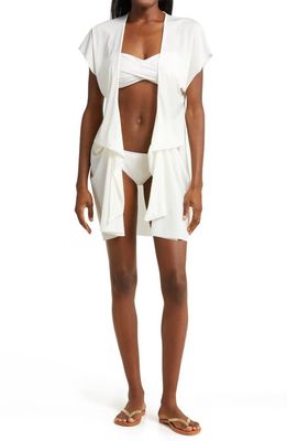 ViX Swimwear Sasha Swim Cover-Up Dress in Off White