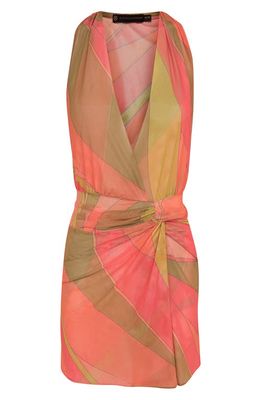 ViX Swimwear Sharon Karina Mesh Cover-Up Dress in Coral Multi