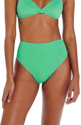 ViX Swimwear Solid Bela Hot High Waist Bikini Bottoms in Green