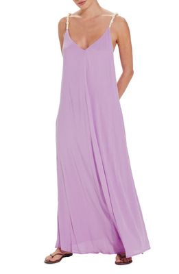 ViX Swimwear Solid Cover-Up Dress in Purple Pink