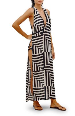 ViX Swimwear Sully Geo Cover-Up Dress in Black Multi