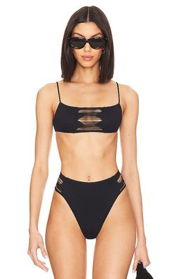 Vix Swimwear Zoe Eleonor Bikini Top in Black