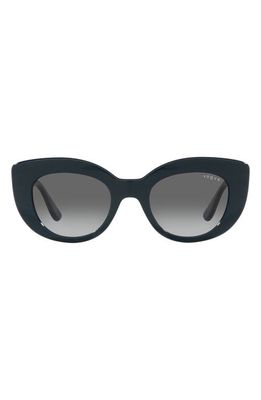 VOGUE 49mm Gradient Butterfly Sunglasses in Black/Gradient Grey