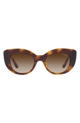 VOGUE 49mm Gradient Butterfly Sunglasses in Dark Havana