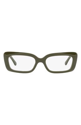 VOGUE 50mm Small Rectangular Optical Glasses in Green