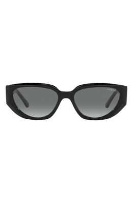 VOGUE 52mm Gradient Oval Sunglasses in Black
