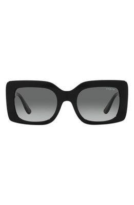VOGUE 52mm Gradient Rectangular Sunglasses in Black