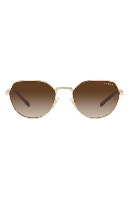 VOGUE 53mm Gradient Round Sunglasses in Pale Gold