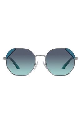 VOGUE 55mm Gradient Irregular Sunglasses in Gunmetal