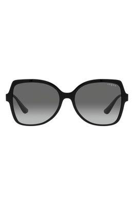 VOGUE 56mm Gradient Butterfly Sunglasses in Black