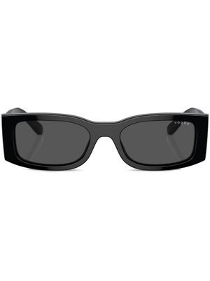 Vogue Eyewear logo-print rectangle-frame sunglasses - Black