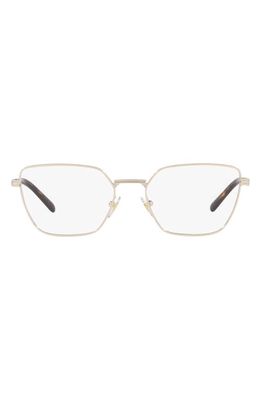 VOGUE x Hailey Bieber 51mm Rectangular Optical Glasses in Pale Gold