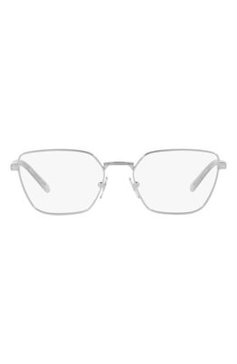 VOGUE x Hailey Bieber 53mm Rectangular Reading Glasses in Silver