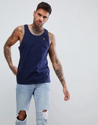 Voi Jeans Embroidered Tank-Navy
