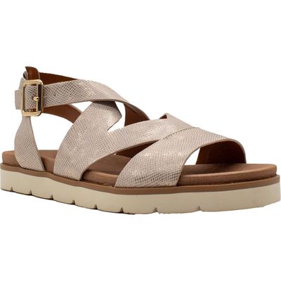 Volatile S'mores Ankle Strap Sandal in Champagne 