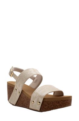 Volatile Summer Love Platform Wedge Sandal in Ivory Snake 