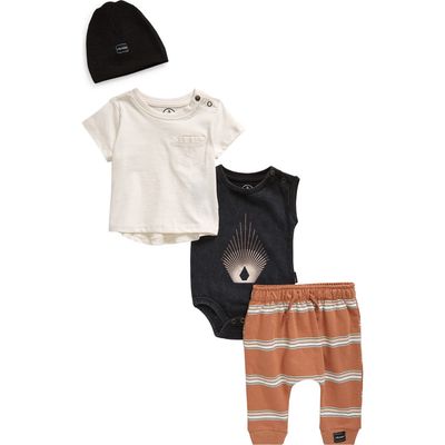 Volcom Bodysuit, T-Shirt, Joggers & Beanie Set in Bone 