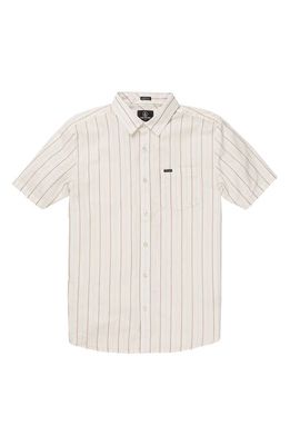Volcom Boiler Stripe Short Sleeve Button-Up Shirt in Cloud