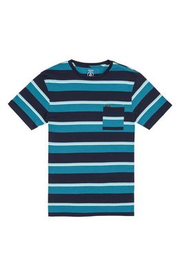 Volcom Boldstone Stripe T-Shirt in Navy