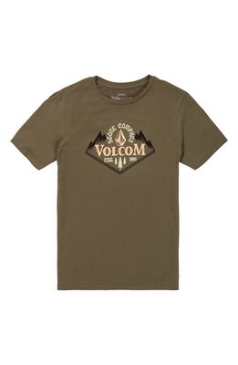 Volcom Crested Tech Graphic Tee in Military