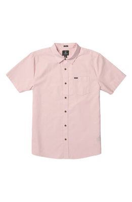 Volcom Crownstone Short Sleeve Button-Up Shirt in Lilac Ash