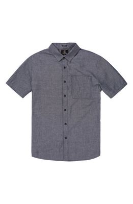 Volcom Date Knight Short Sleeve Button-Up Shirt in Navy