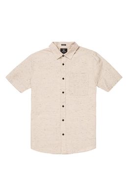 Volcom Date Knight Short Sleeve Button-Up Shirt in Whitecap Grey