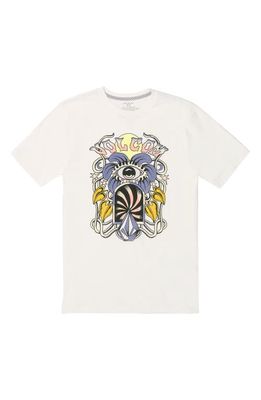 Volcom Eye See Yew Cotton Graphic T-Shirt in Off White