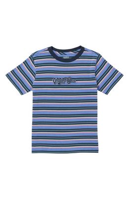 Volcom Kids' Bright & Early Stripe T-Shirt in Denim