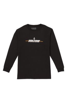 Volcom Kids' Cheezmoso Long Sleeve Graphic T-Shirt in Black